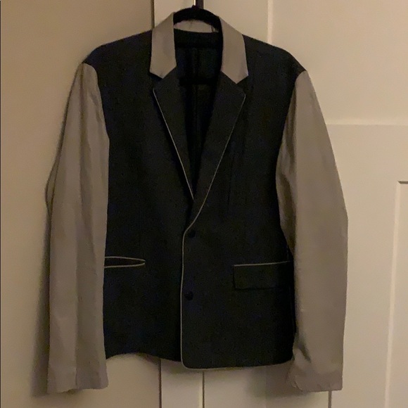 number lab Other - Number Lab grey wool two toned contrast blazer